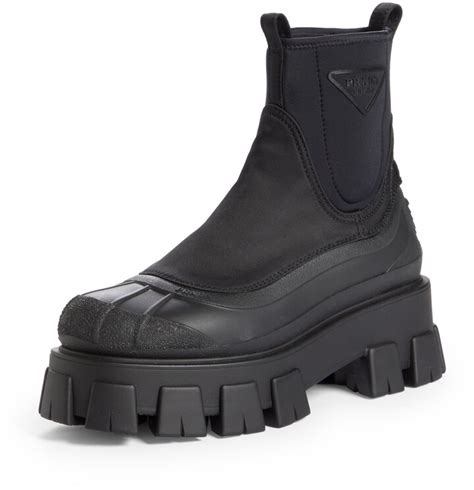 Prada Logo Monolith Duck Boot (Women) 